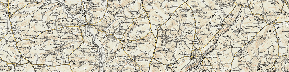 Old map of Blagdon Wood in 1900