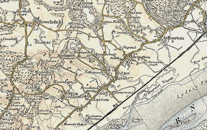 Old map of Netherend in 1899-1900