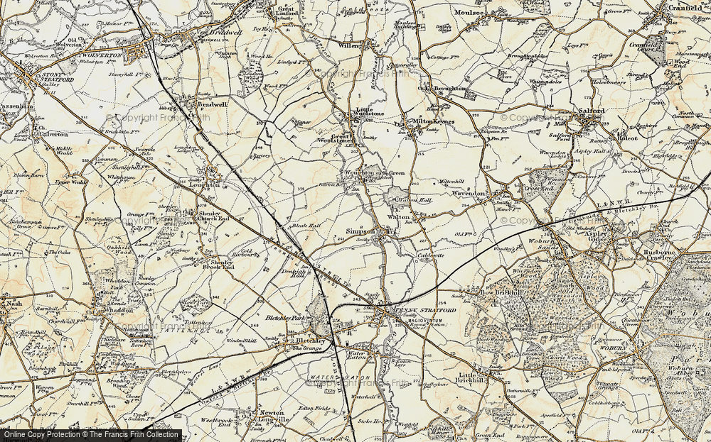 Old Map of Netherfield, 1898-1901 in 1898-1901
