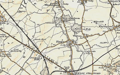 Old map of Netherfield in 1898-1901