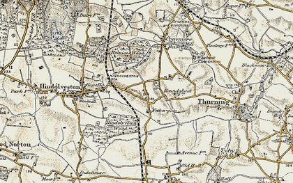 Old map of Nethergate in 1901-1902