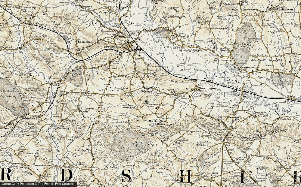Old Map of Historic Map covering Woodford in 1902