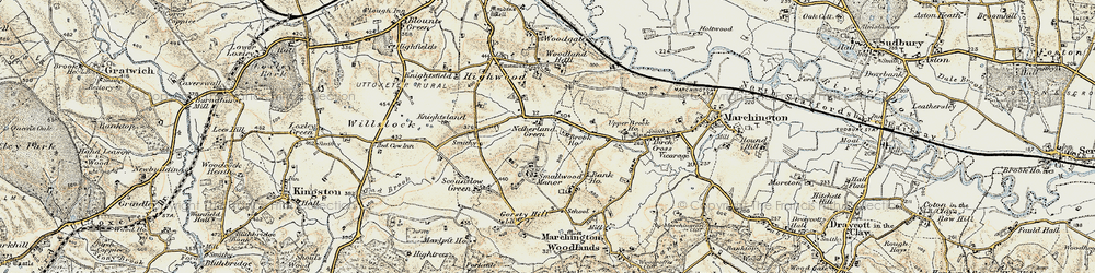 Old map of Woodford in 1902
