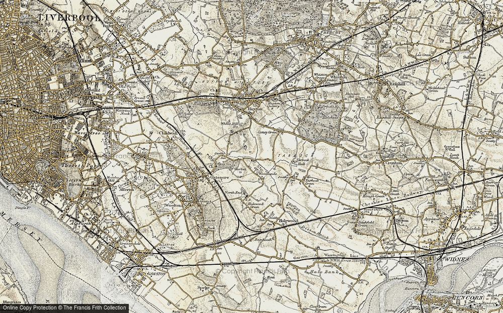 Old Map of Netherley, 1902-1903 in 1902-1903