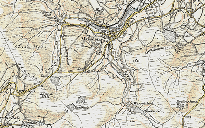 Old map of Butterley Resr in 1903