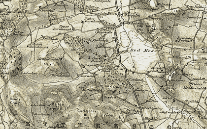 Old map of Netherley in 1908-1909