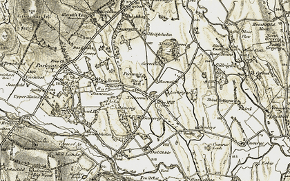 Old map of Nethermill in 1901-1905