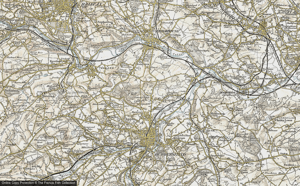 Old Map of Netheroyd Hill, 1903 in 1903