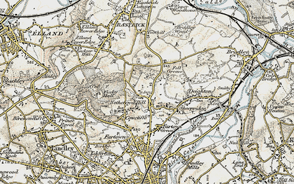 Old map of Netheroyd Hill in 1903