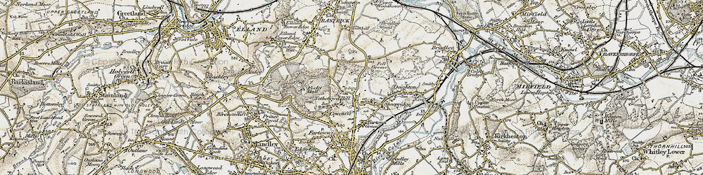 Old map of Netheroyd Hill in 1903