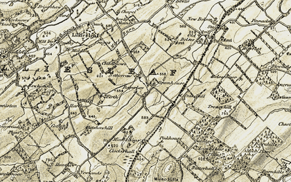 Old map of Netherraw in 1901-1904