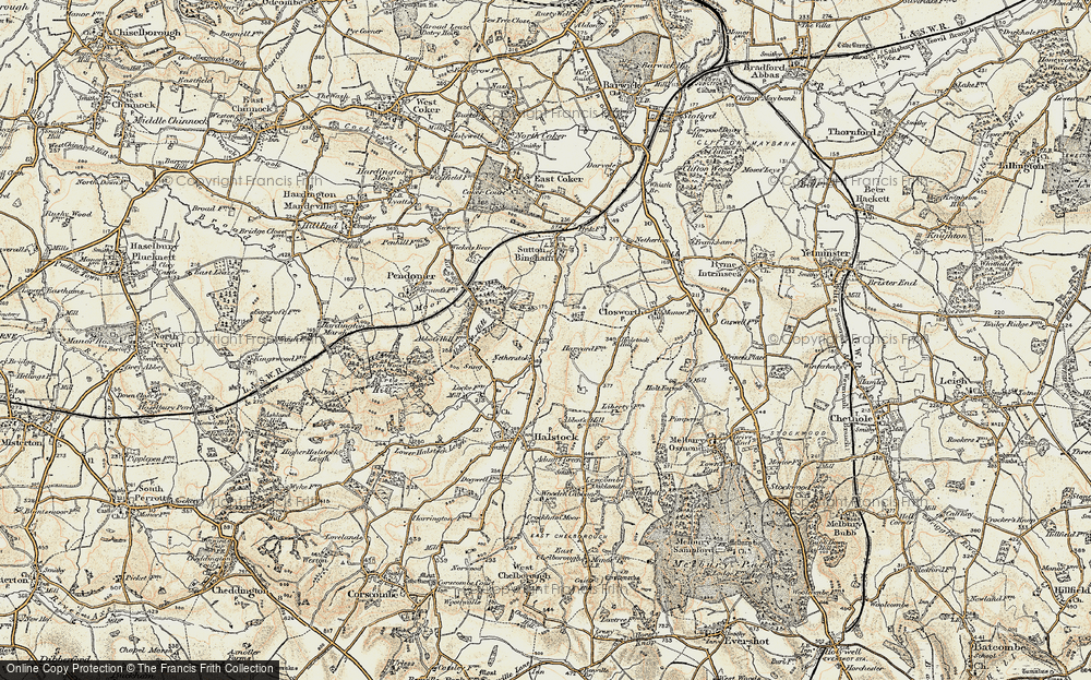 Old Map of Netherstoke, 1899 in 1899