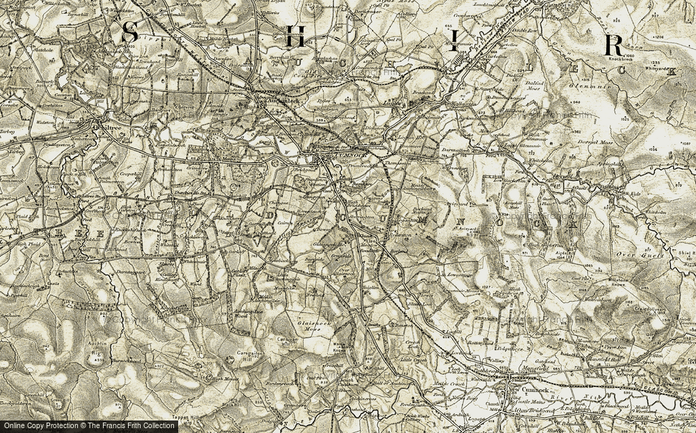 Old Map of Historic Map covering Bowes in 1904-1905