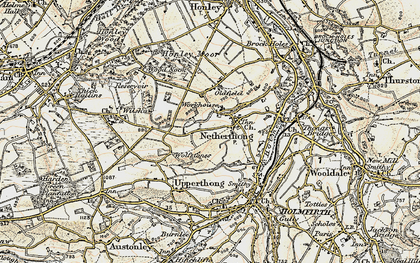 Old map of Netherthong in 1903