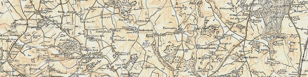 Old map of Netherton in 1897-1900