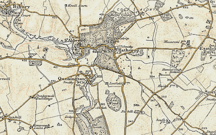 Old map of Netherton in 1898-1899