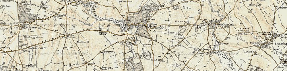 Old map of Netherton in 1898-1899