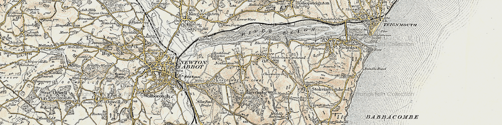 Old map of Netherton in 1899