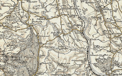 Old map of Netherton in 1901-1902