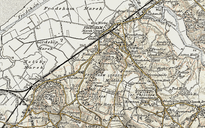 Old map of Netherton in 1902-1903