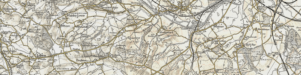 Old map of Netherton in 1903