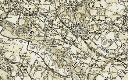 Old map of Netherton in 1904-1905
