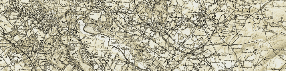 Old map of Netherton in 1904-1905