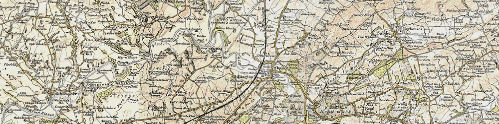 Old map of Nethertown in 1903-1904