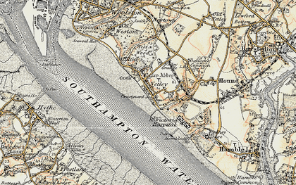 Old map of Netley in 1897-1909