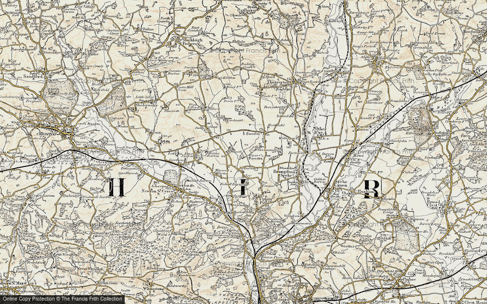Old Map of Nettacott, 1899-1900 in 1899-1900