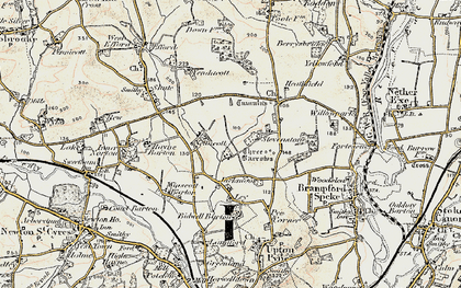 Old map of Nettacott in 1899-1900