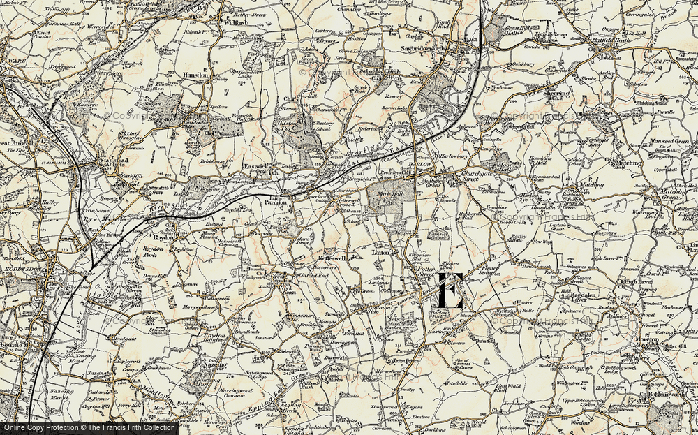 Old Map of Netteswell, 1898 in 1898