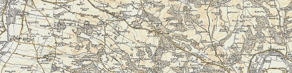 Old map of Nettlebed in 1897-1898