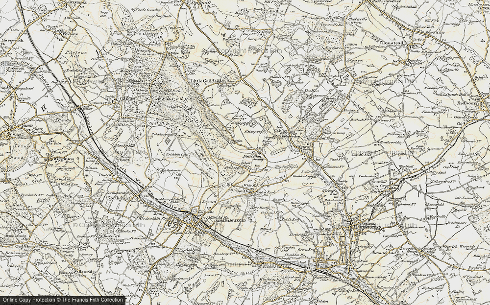 Old Map of Nettleden, 1898 in 1898