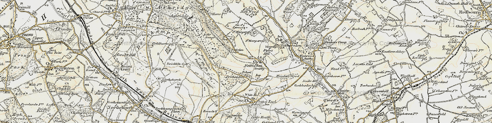 Old map of Brickkiln Cott in 1898
