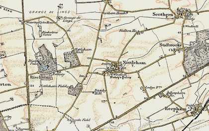 Old map of Nettleham in 1902-1903