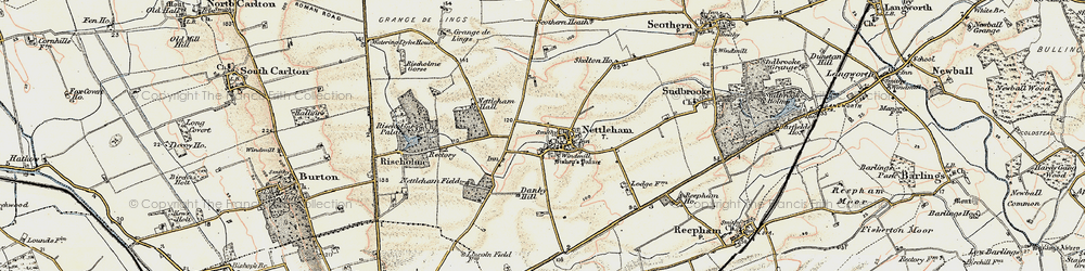 Old map of Nettleham in 1902-1903