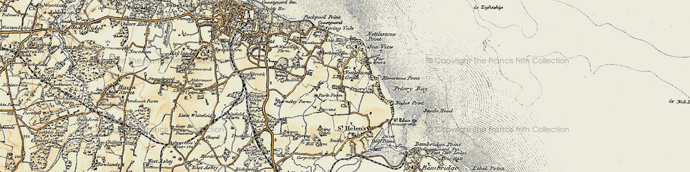 Old map of Nettlestone in 1899