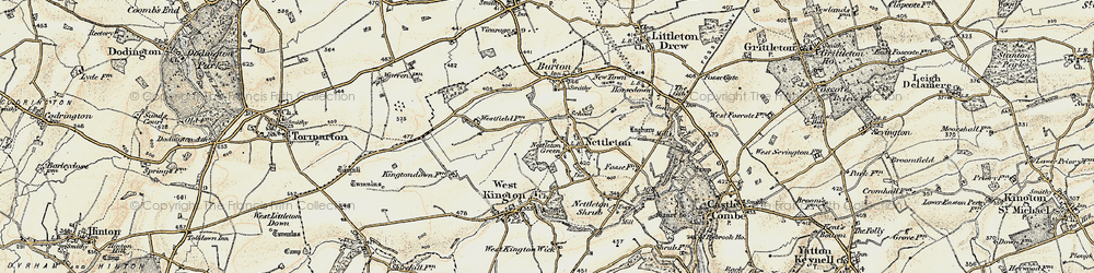Old map of Nettleton Green in 1898-1899