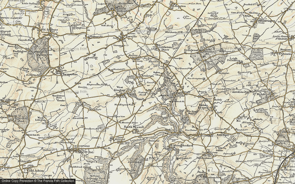 Old Map of Nettleton Shrub, 1898-1899 in 1898-1899