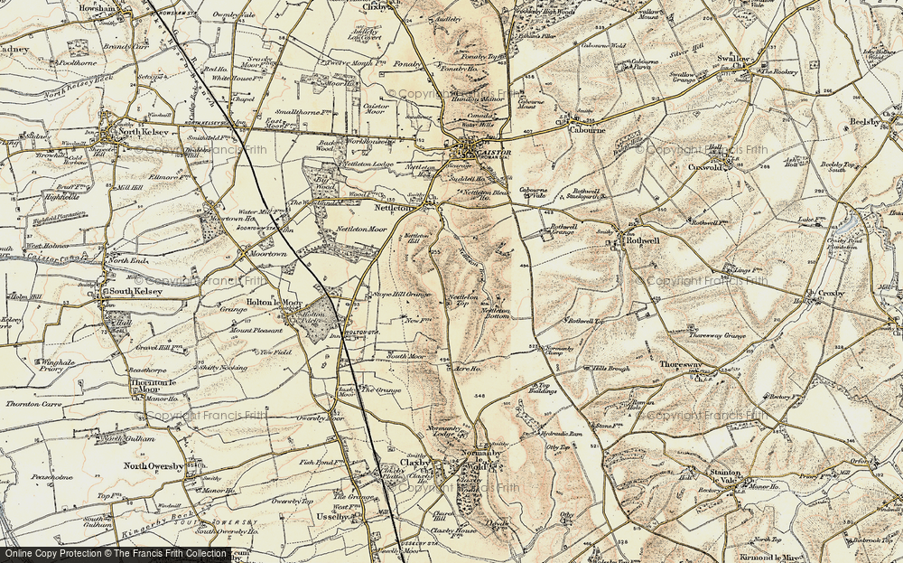 Old Map of Nettleton Top, 1903-1908 in 1903-1908
