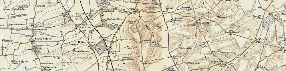 Old map of Nettleton Top in 1903-1908