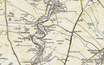 Old map of Netton in 1897-1899