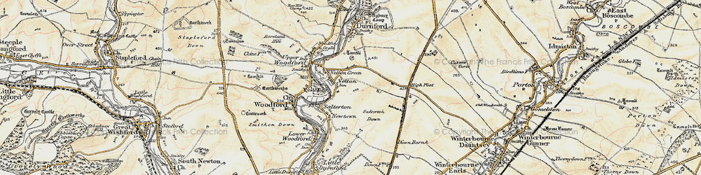 Old map of Netton in 1897-1899