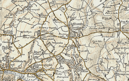 Old map of Blaeneifed in 1901