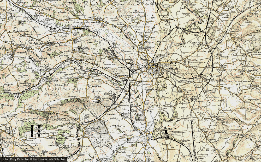 Old Map of Nevilles Cross, 1901-1904 in 1901-1904