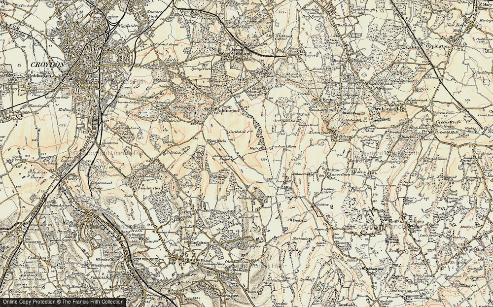 Old Map of New Addington, 1897-1902 in 1897-1902