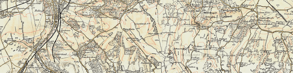 Old map of New Addington in 1897-1902