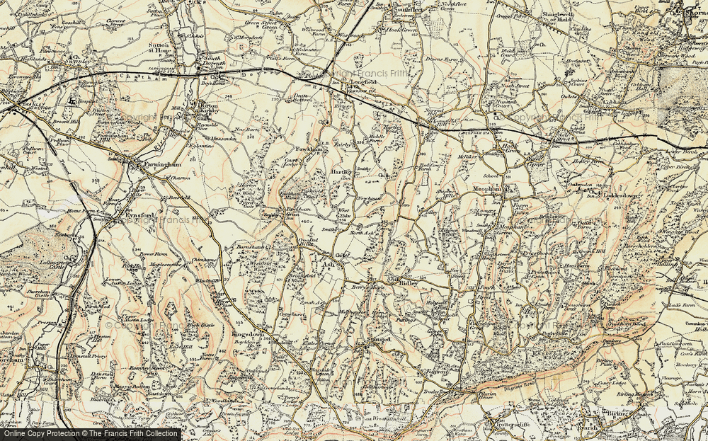 Old Map of New Ash Green, 1897-1898 in 1897-1898