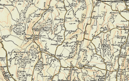 Old map of New Ash Green in 1897-1898